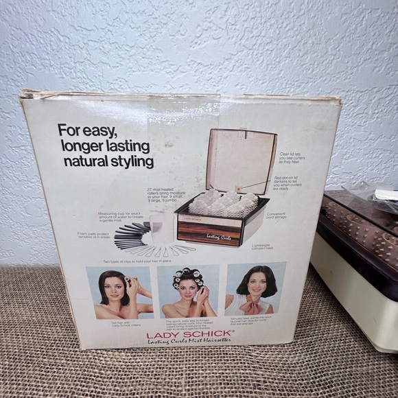 Vintage 1977 Lady Schick Lasting Curls Hairsetter/ Hot Rollers Hair Curler NEW - Picture 7 of 8